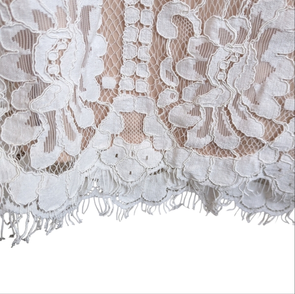 Lulu's Pearson White Lace Short Sleeve Dress - Picture 5 of 7